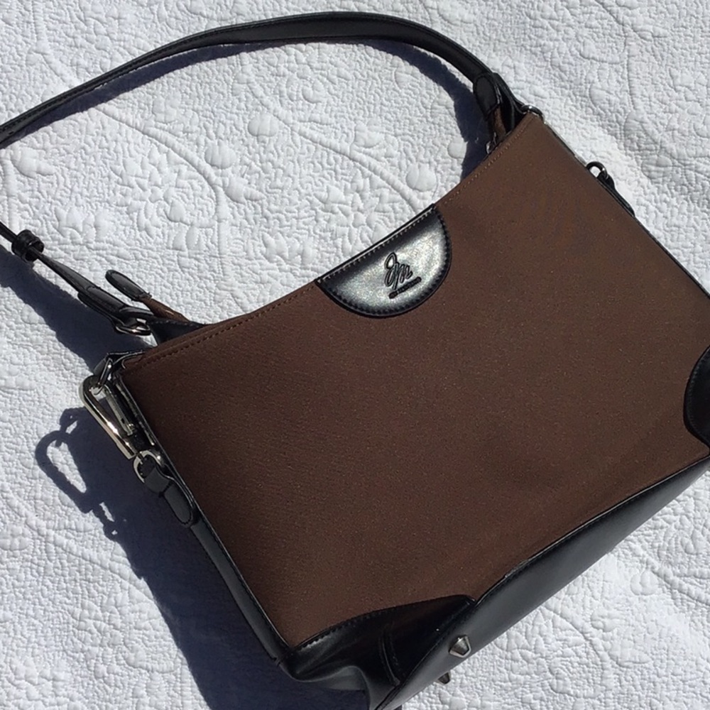 Joy Mangano Dark Chocolate Convertible Handbag NWOT